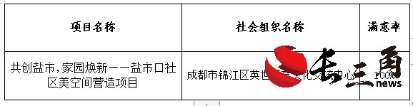 成都市锦江区春熙路街道盐市口社区 2023年社区激励资金项目结项评估（一）结果公示