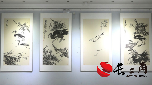 周鹏飞毛体书法·大写意画艺术大展在德州董子文化街美术馆开幕