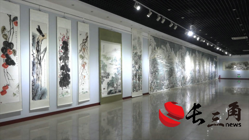 周鹏飞毛体书法·大写意画艺术大展在德州董子文化街美术馆开幕